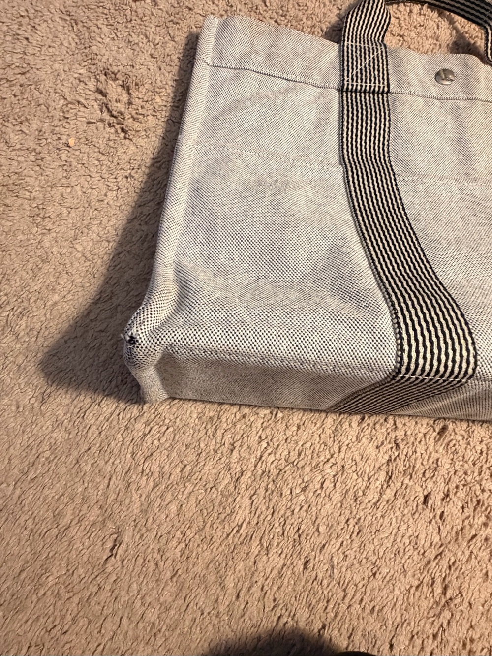 Hermès Fourre Tout MM grey cotton canvas tote bag. 💼 🤩 with COA🤩 - Picture 10 of 15